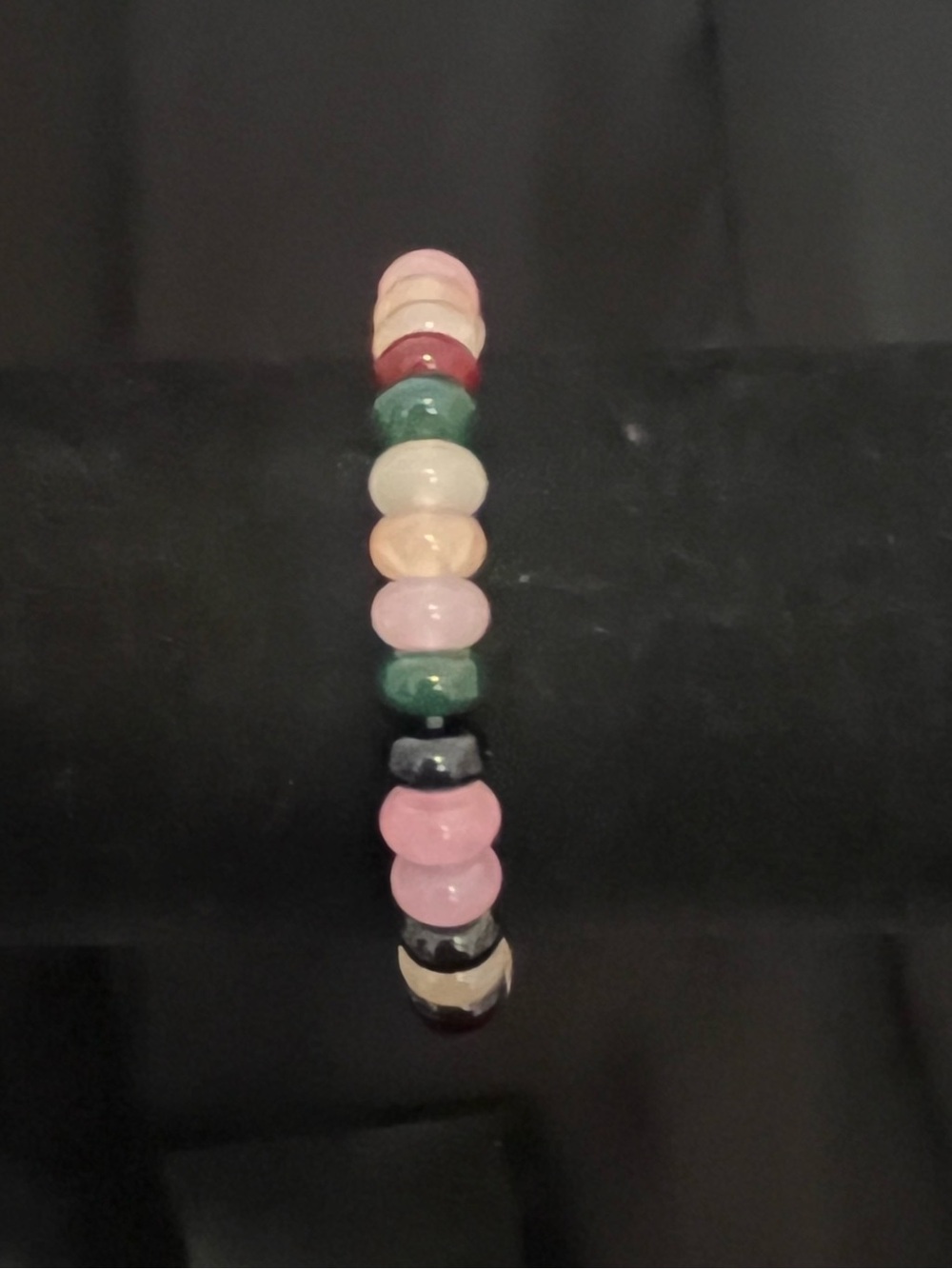 Beaded Rainbow Tourmaline Stretch Bracelet